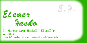 elemer hasko business card